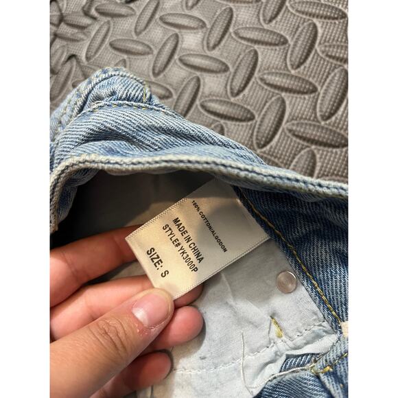 No. 1 Los Angeles Lace Up Rave Festival Relaxed Jeans Light Wash Size‎ Small - Picture 6 of 11